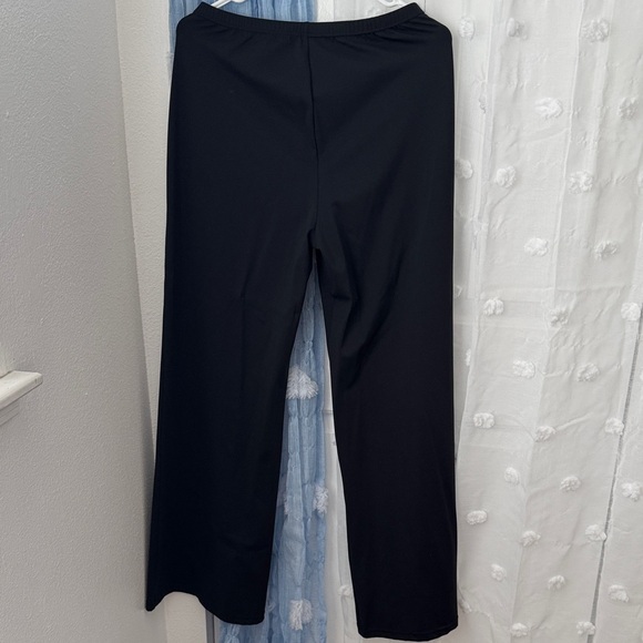 OQQ Elegant Black Women's Wide-Leg Pants - Picture 3 of 3